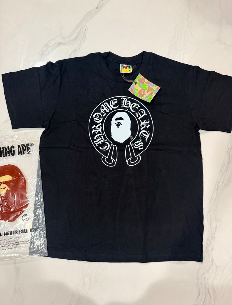 A Bathing Ape x Chrome Hearts T-Shirt Black Size M 2