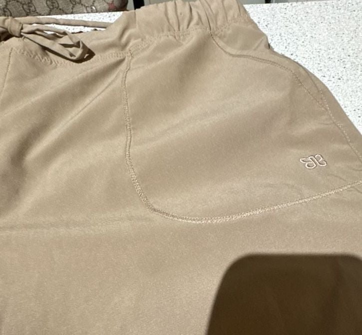 Albion Fit Women's Taupe Active Jogger Pants with Ankle Zippers Size M 3