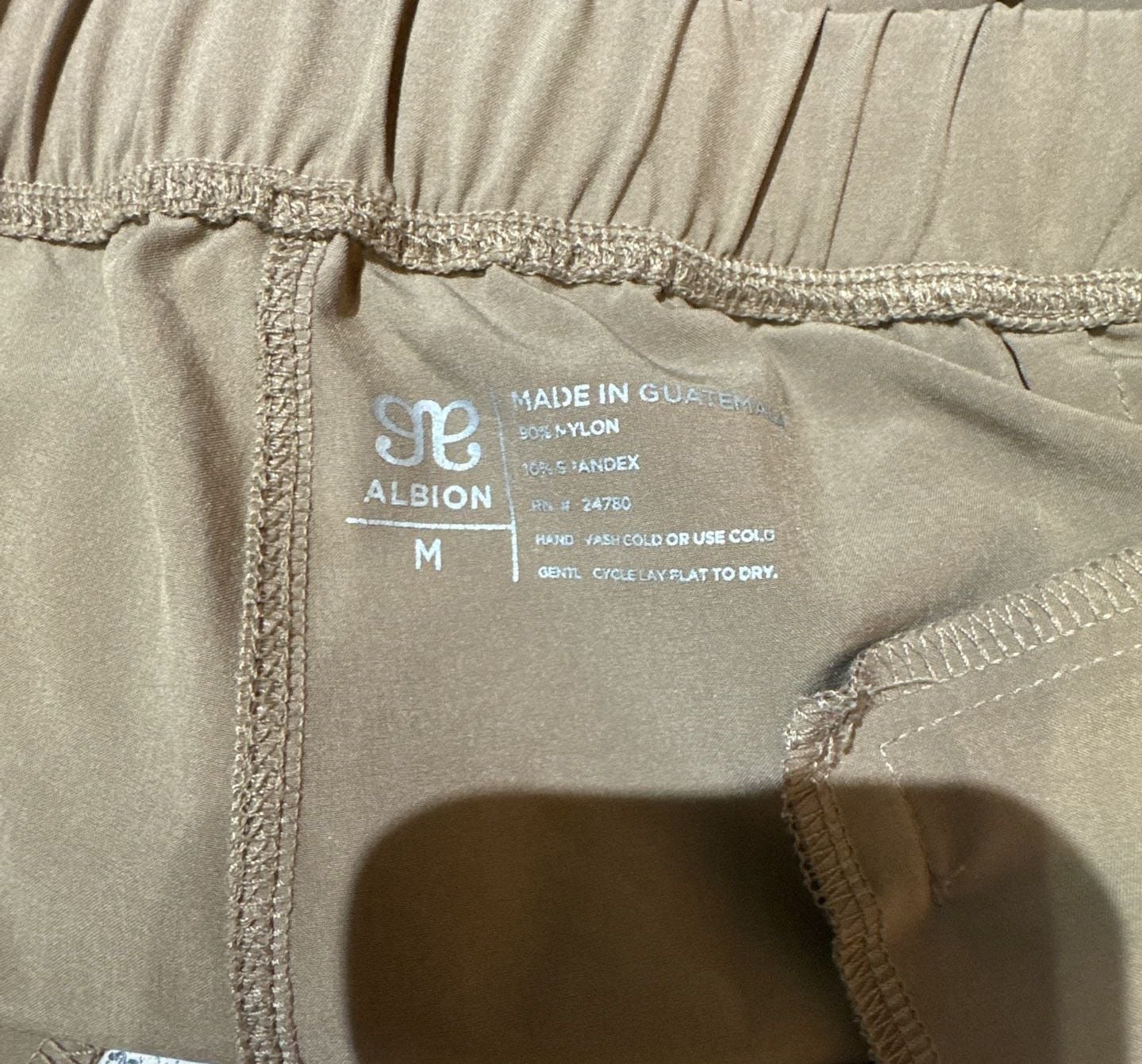 Albion Fit Women's Taupe Active Jogger Pants with Ankle Zippers Size M 5