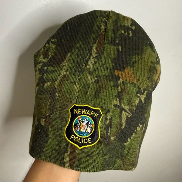 KC Caps Newark Police Camouflage Beanie Hat
