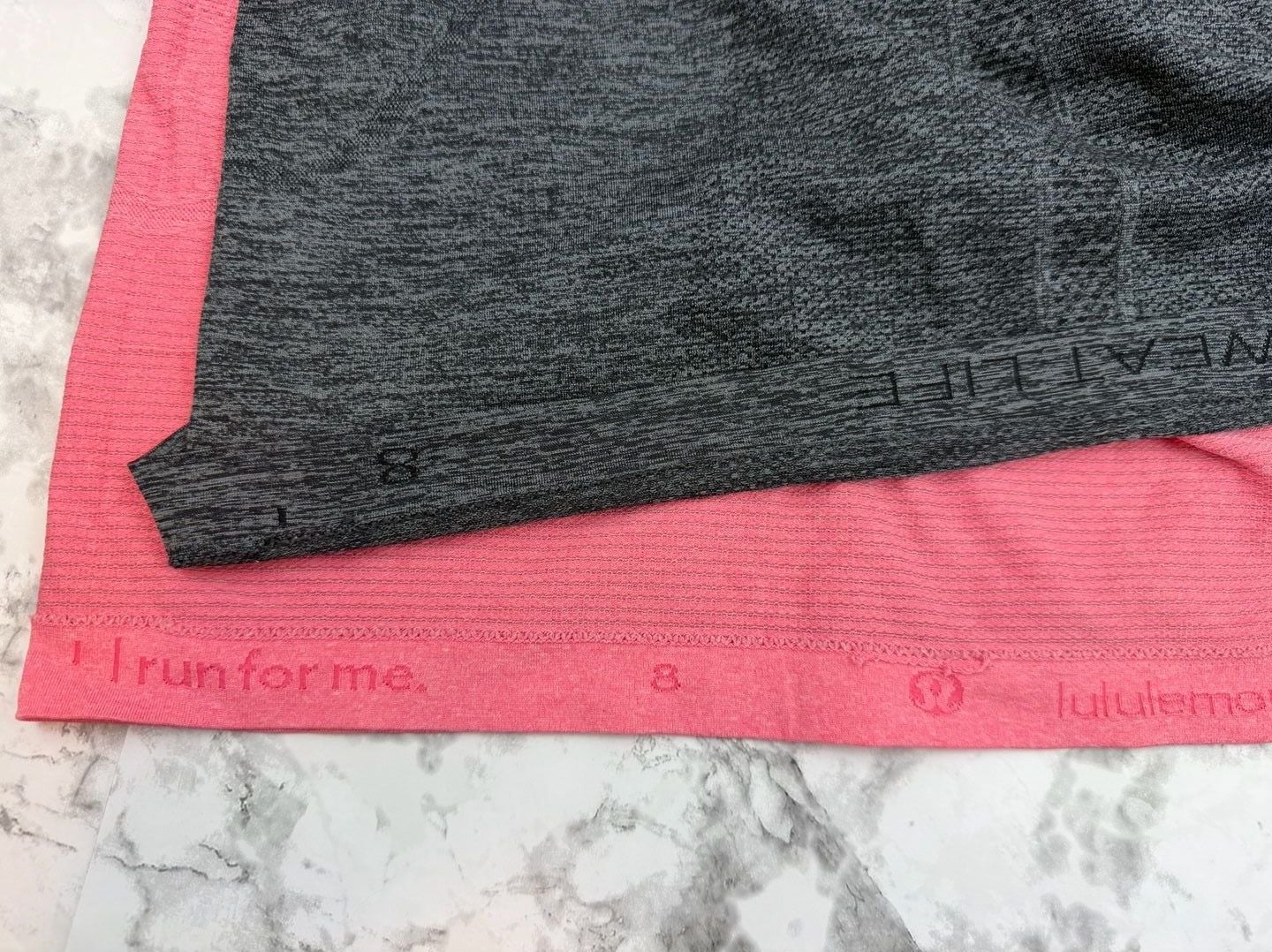 Lululemon Swiftly Tech Racerback Tank Top Bundle Coral and Grey, both Size 8 2