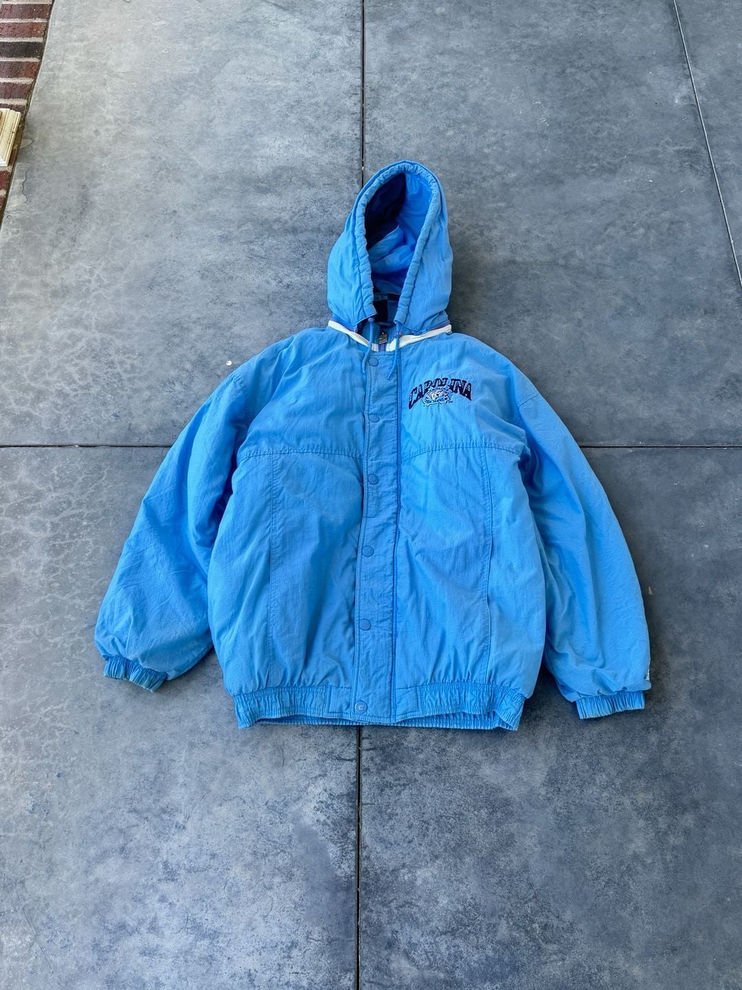 Vintage North Carolina Tar Heels Starter Hooded Jacket Size M 2