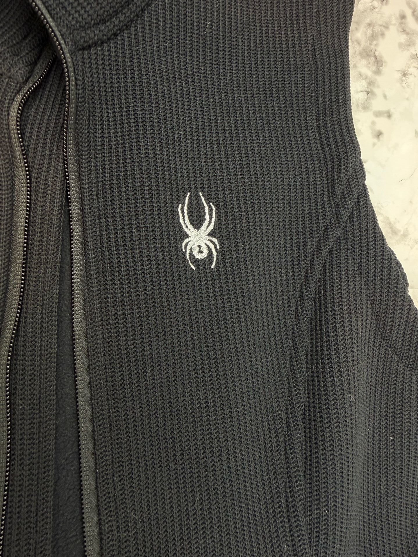 Spyder Black Full Zip Knit Fleece Lined Outdoor Vest Women's Size Small 3