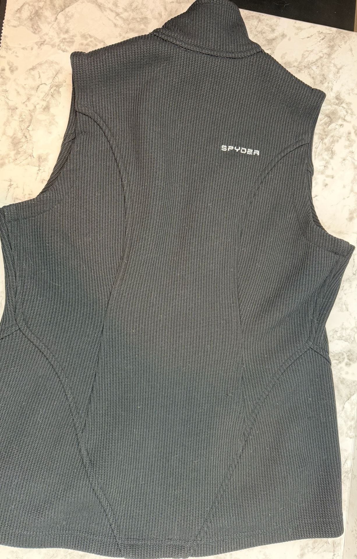 Spyder Black Full Zip Knit Fleece Lined Outdoor Vest Women's Size Small 6
