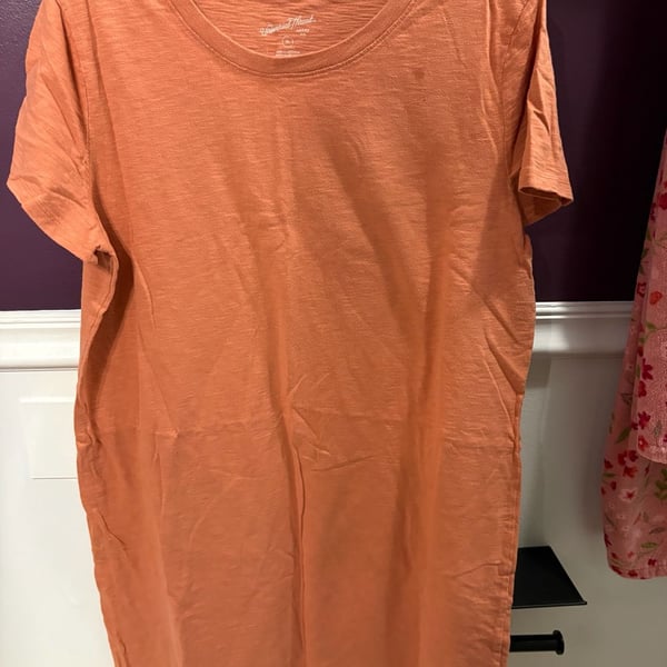 Universal Thread Orange Short Sleeve T-Shirt Dress