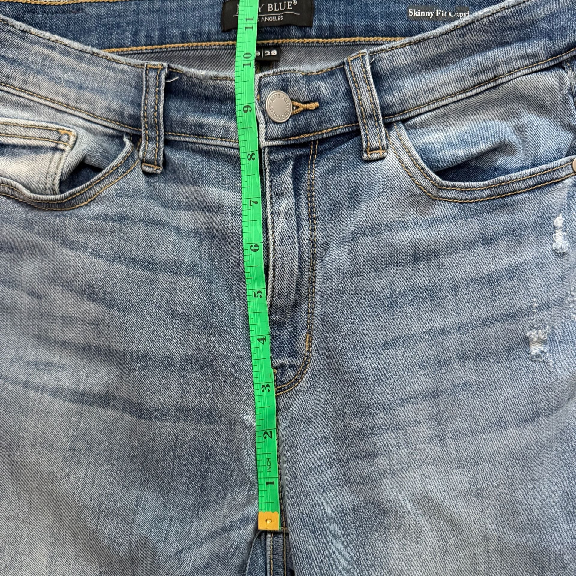Judy Blue Skinny Fit Capri Distressed Jeans 5