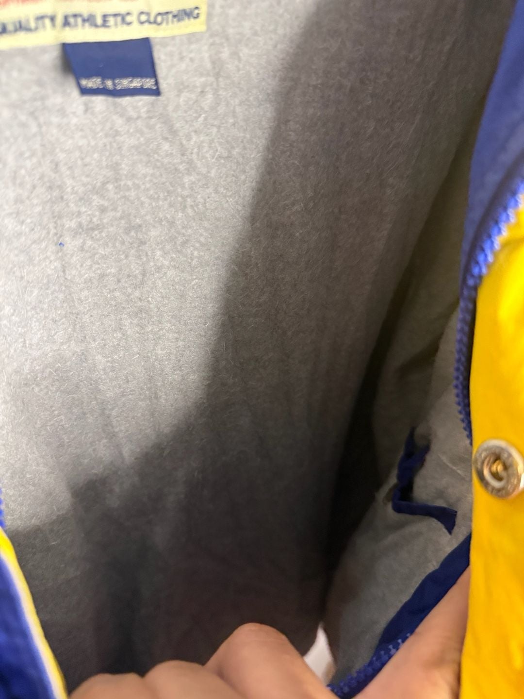 Vintage Polo Sporting Goods Ralph Lauren Blue Yellow Fleece Lined Jacket Size XL 5