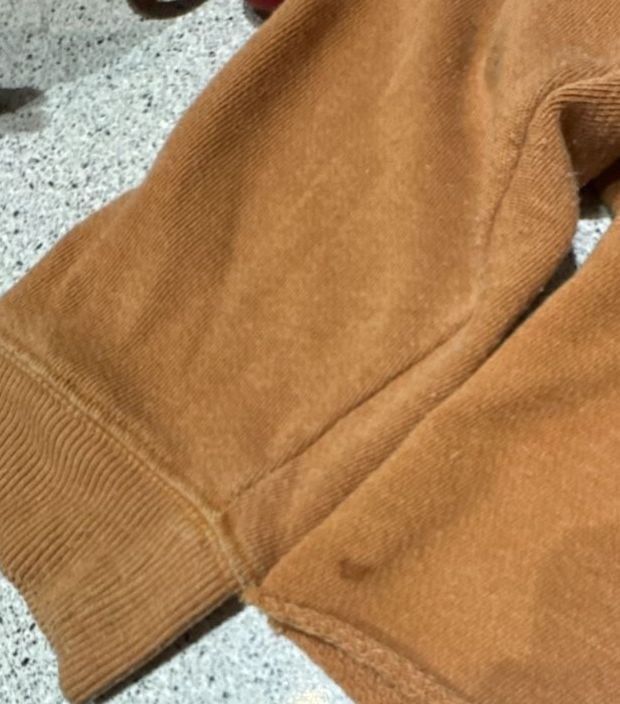 Free People Cool Rider Pullover Sweatshirt Cropped Orange 4