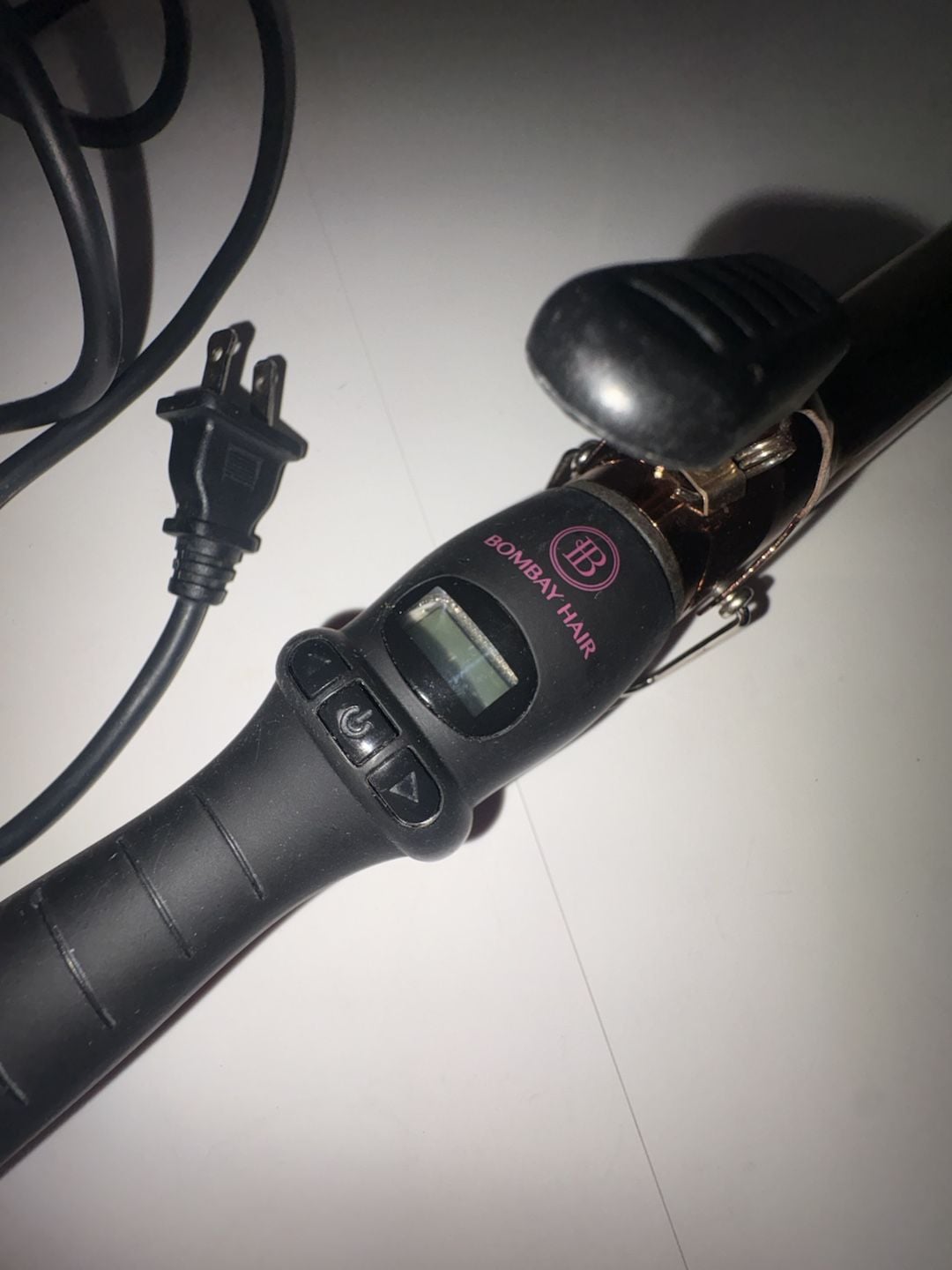 Bombay Hair 32mm Rose Gold Curling Iron with Clamp Digital LCD Display 2