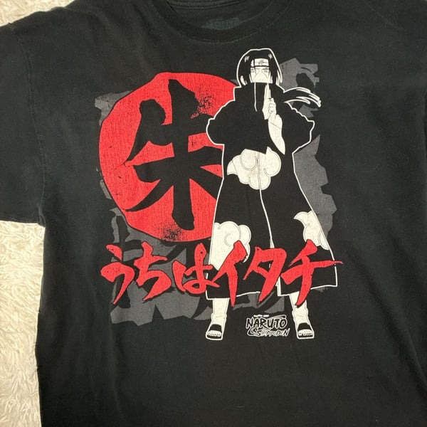 Ripple Junction Naruto Shippuden Itachi Uchiha Akatsuki Graphic T-Shirt Black