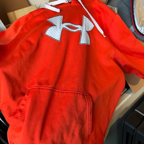 Under Armour Orange Pullover Hoodie Sweatshirt