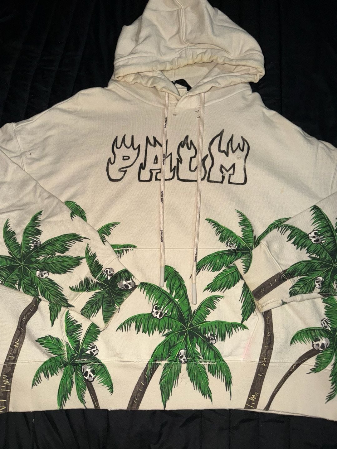 Palm Angels Palms and Skull Vintage Hoodie 2
