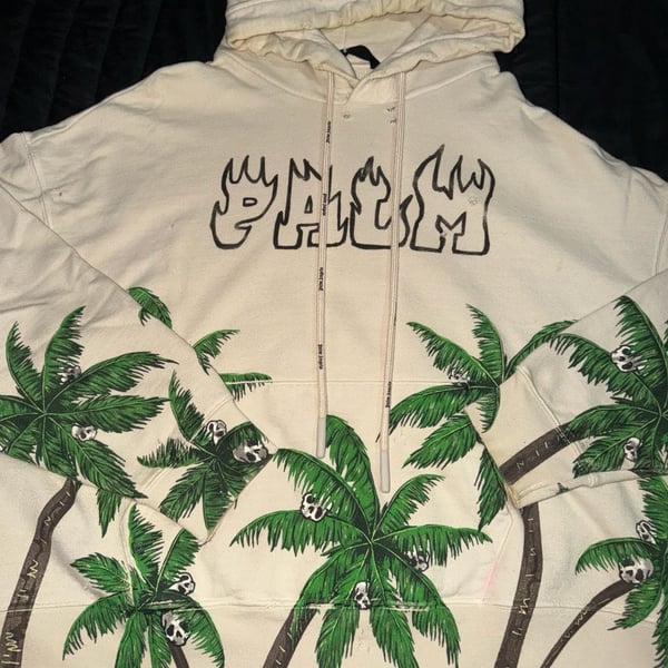 Palm Angels Palms and Skull Vintage Hoodie