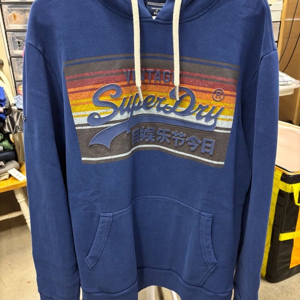 Superdry Vintage VL Cali Hood Supermarine Navy Size XL
