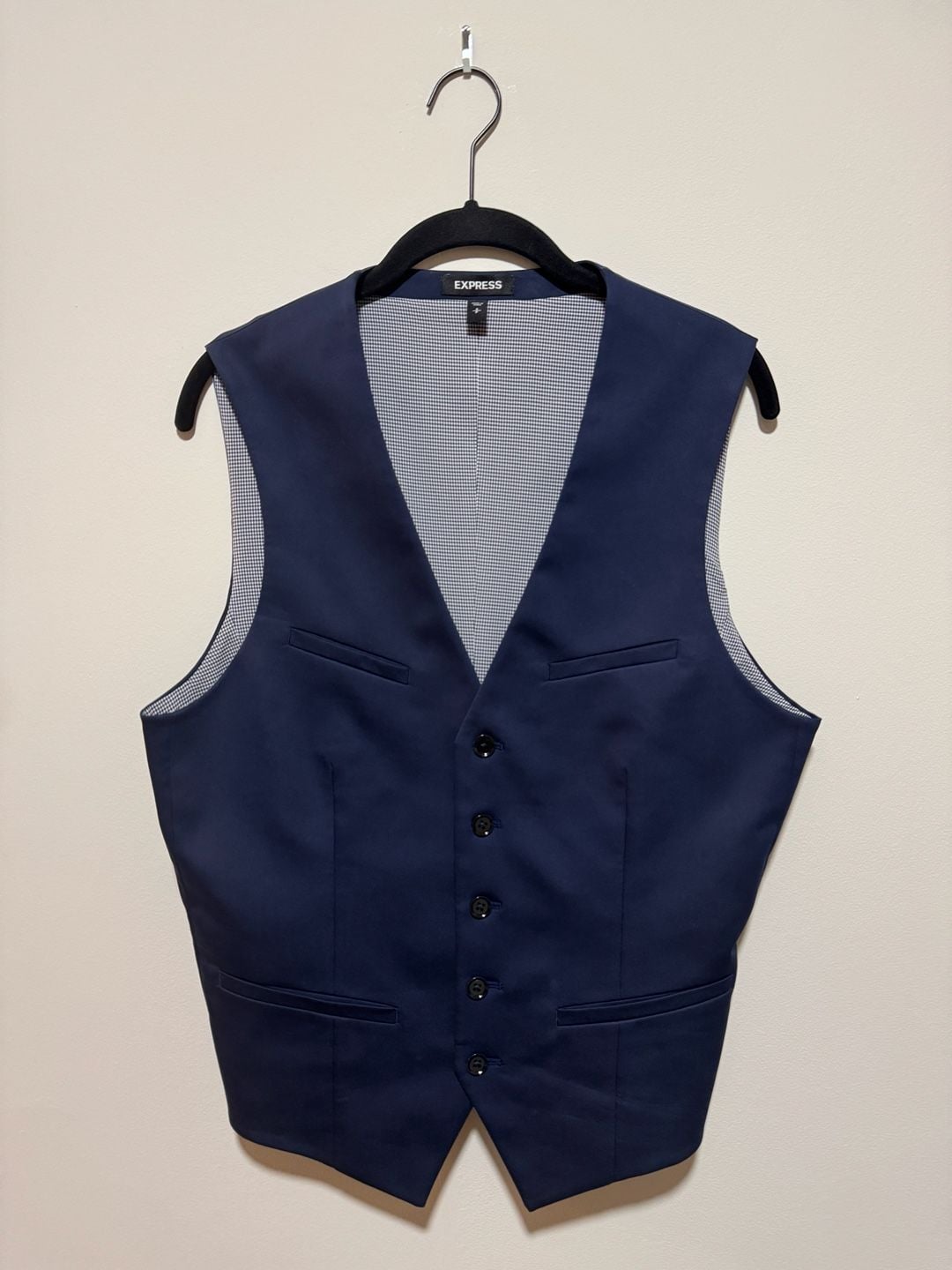 Express Men’s Navy Slim Fit 3-Piece Suit 36S / 28x30 Stretch+ 3