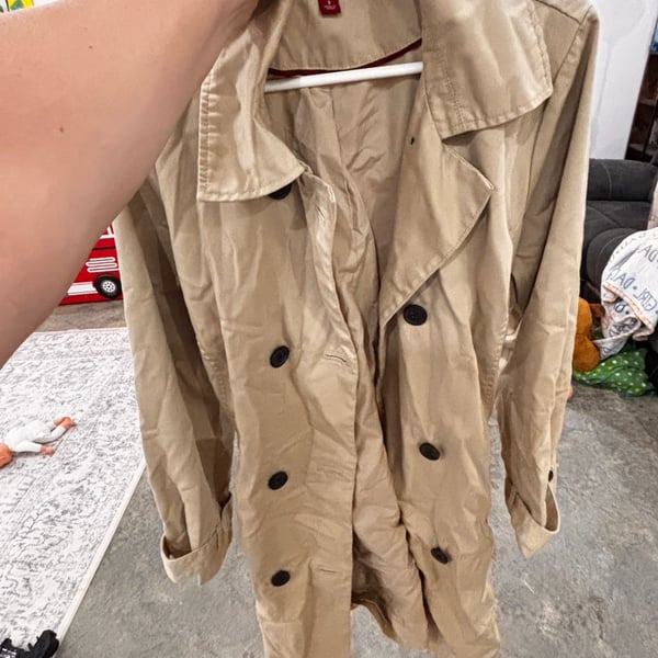 Merona Tan Double Breasted Trench Coat with Belt Size 2