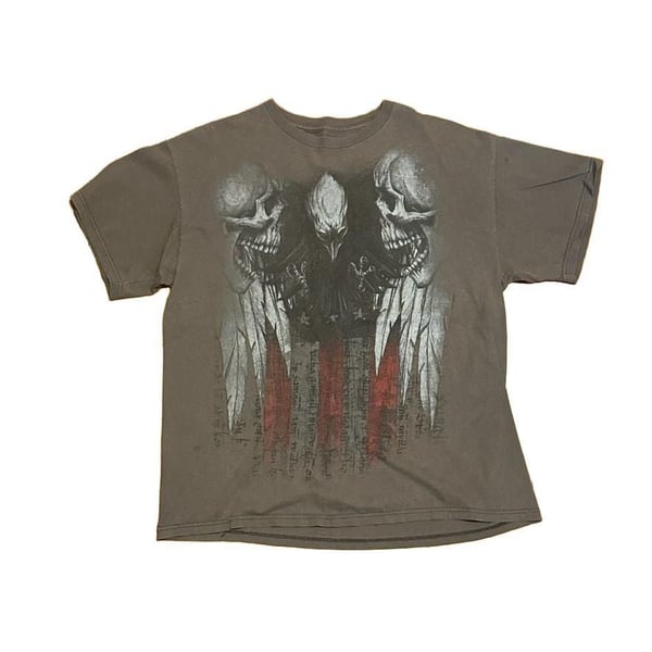 Vintage MMA Elite Skulls and Eagle Grunge Graphic T-Shirt