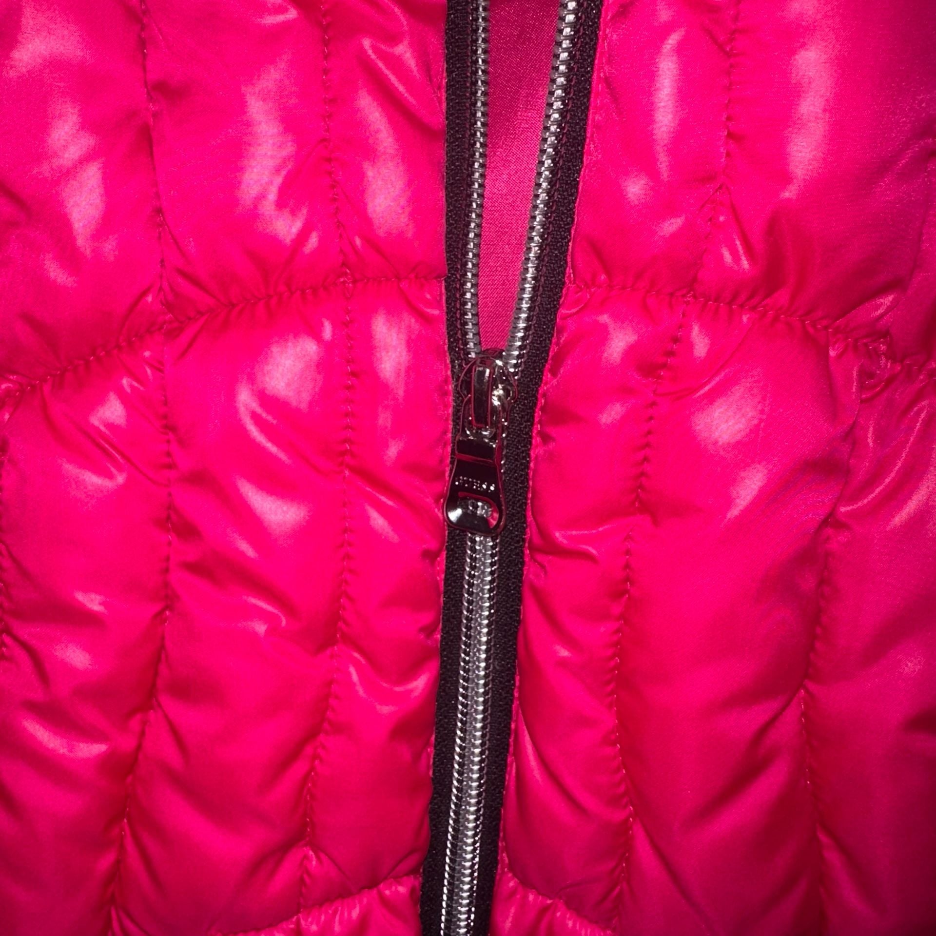 Guess Women's Magenta Pink Quilted Puffer Jacket Coat Size Small 5