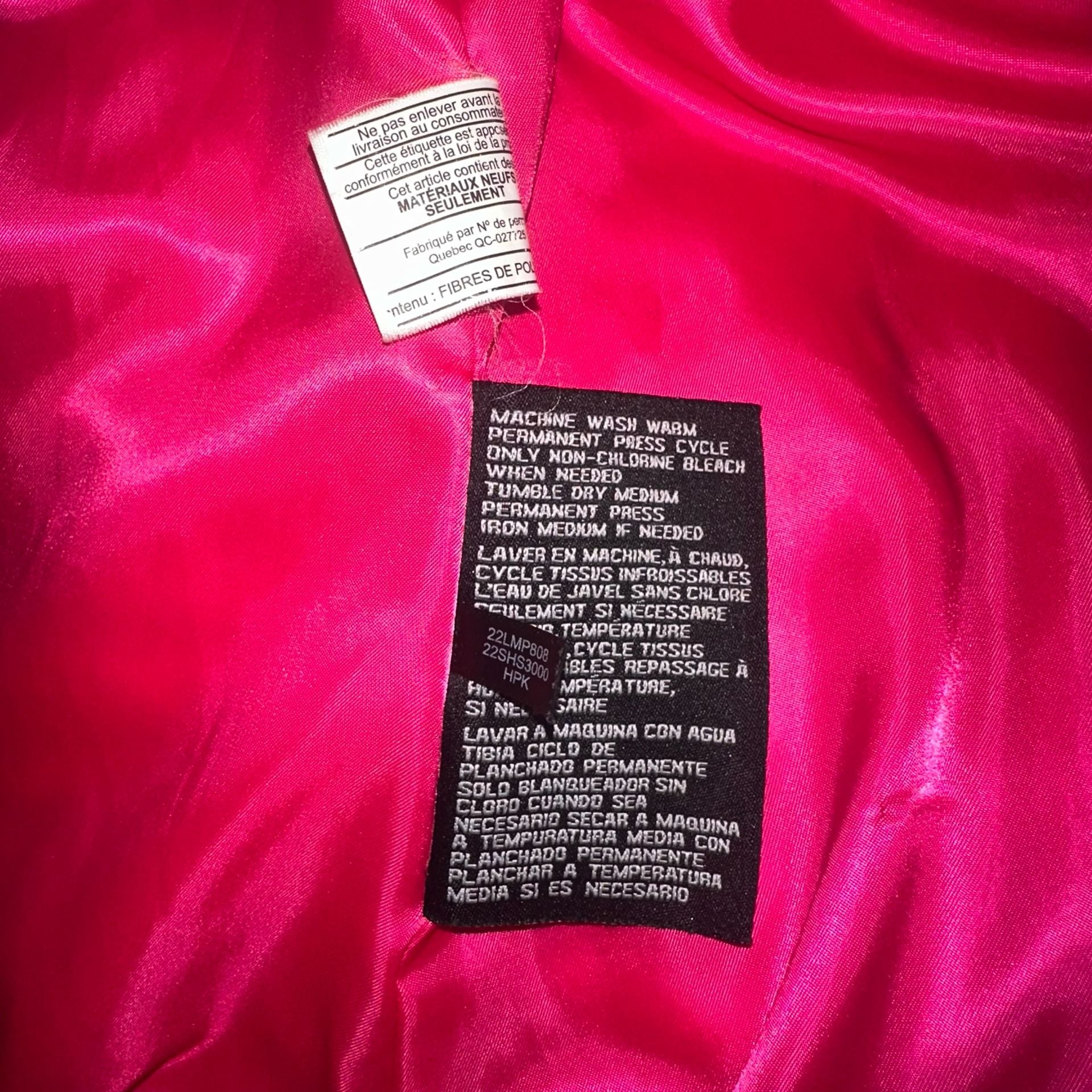 Guess Women's Magenta Pink Quilted Puffer Jacket Coat Size Small 6