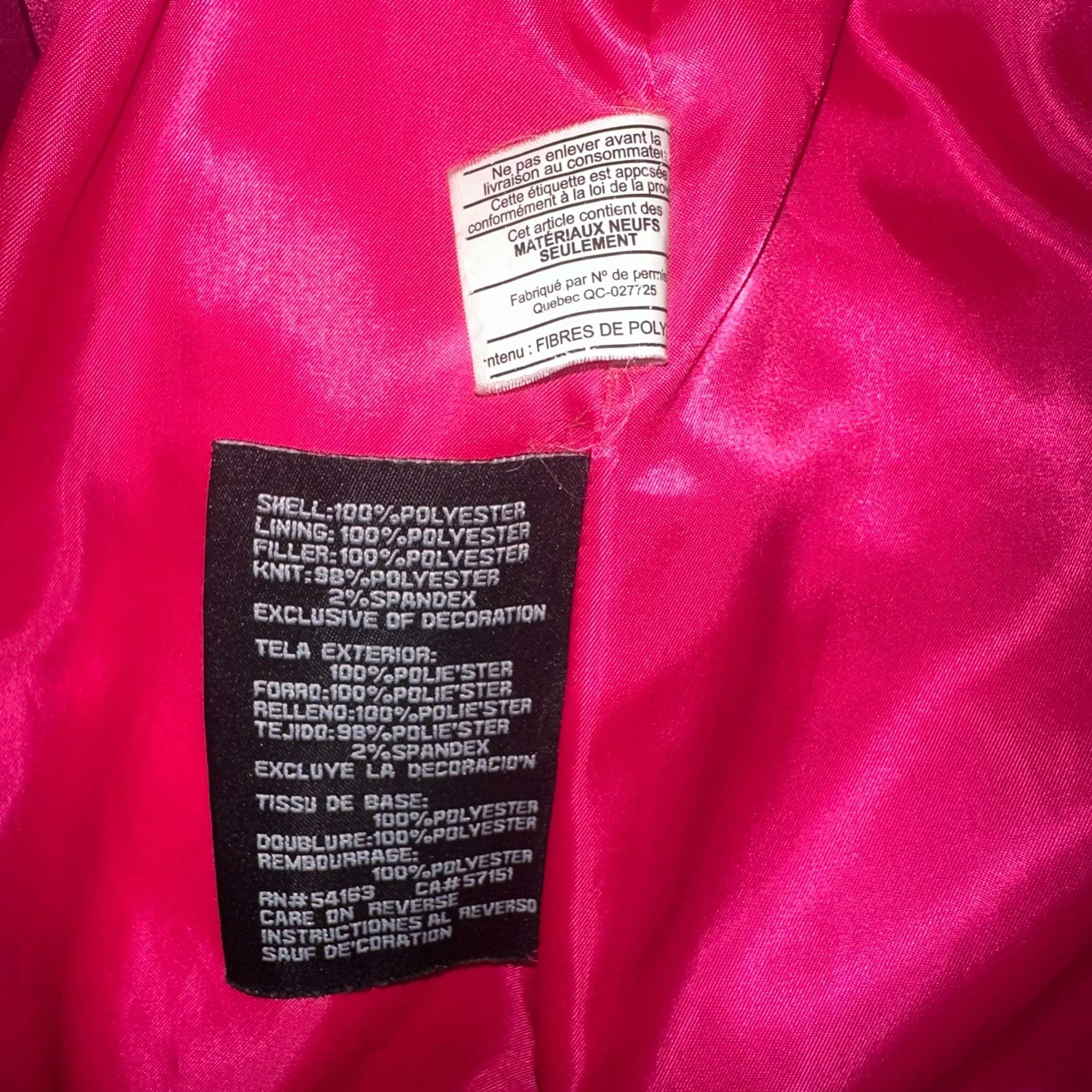 Guess Women's Magenta Pink Quilted Puffer Jacket Coat Size Small 7