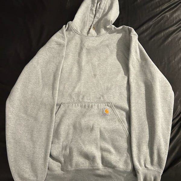 Carhartt Loose Fit Gray Pullover Hoodie Sweatshirt XL