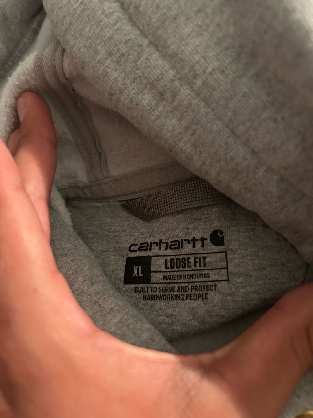 Carhartt Loose Fit Gray Pullover Hoodie Sweatshirt XL 3