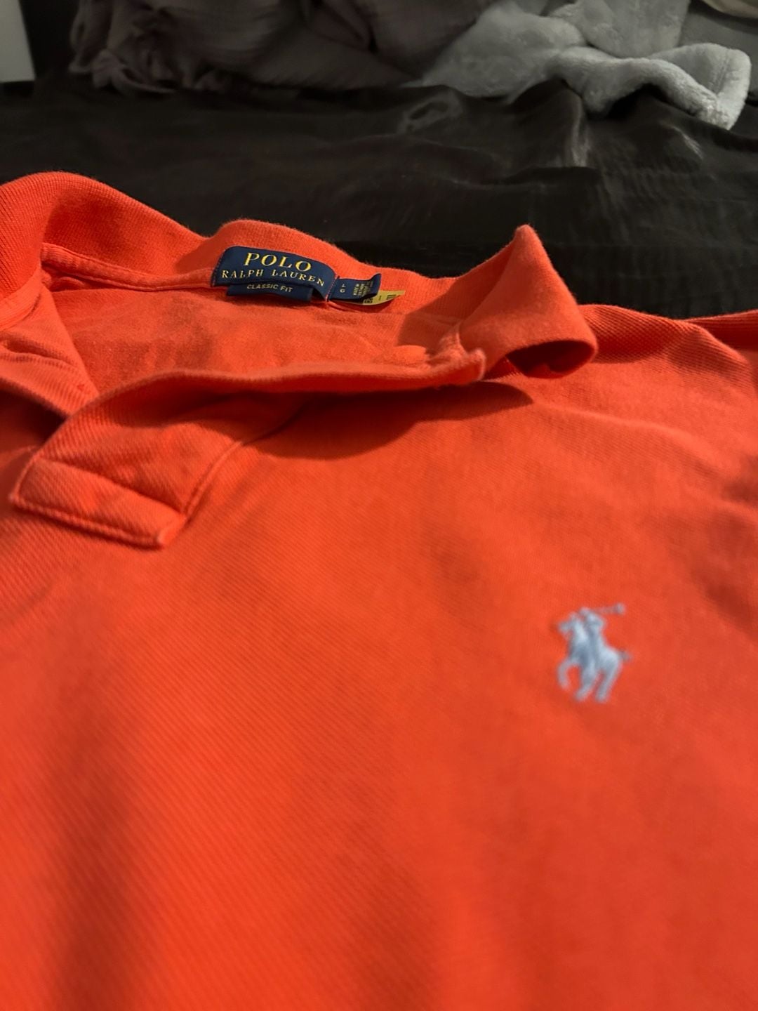 Polo Ralph Lauren Men's Classic Fit Orange Short Sleeve Polo Shirt Size L 4
