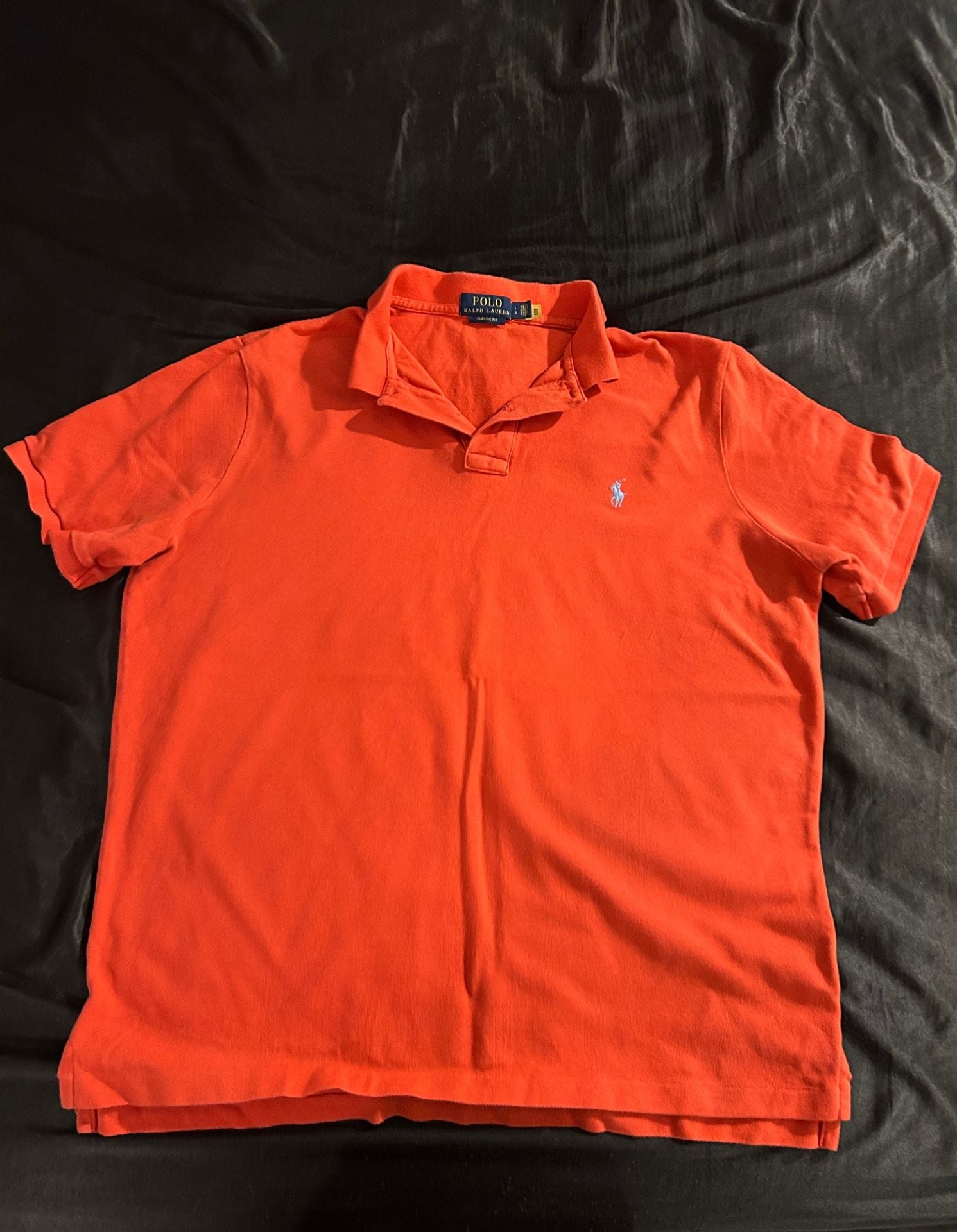 Polo Ralph Lauren Men's Classic Fit Orange Short Sleeve Polo Shirt Size L 2