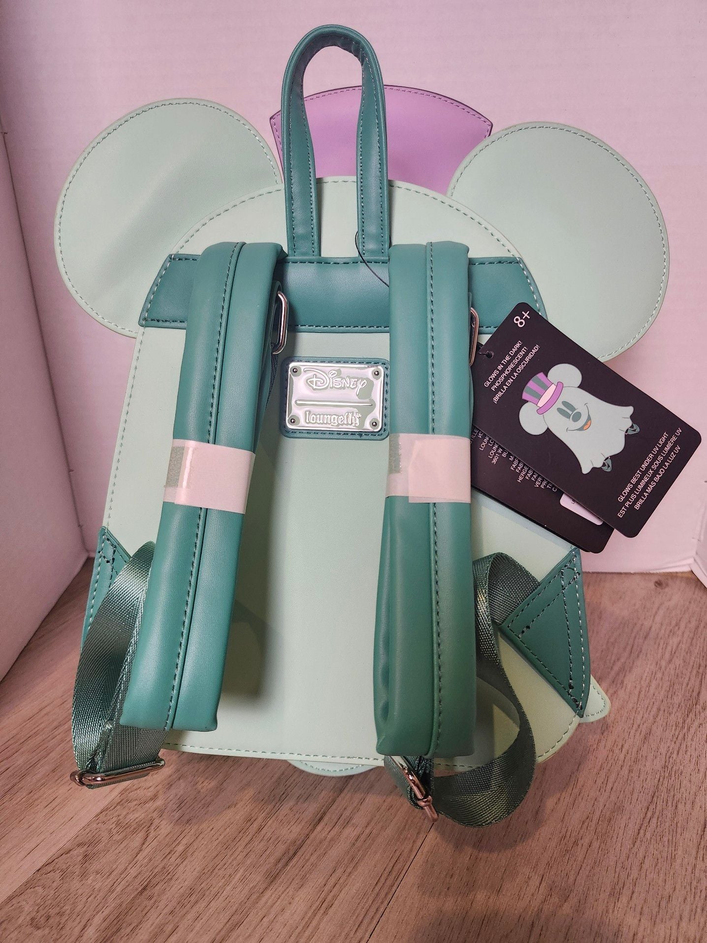 Loungefly Disney Pastel Mickey Mouse Ghost Glow-in-the-Dark Mini Backpack 4