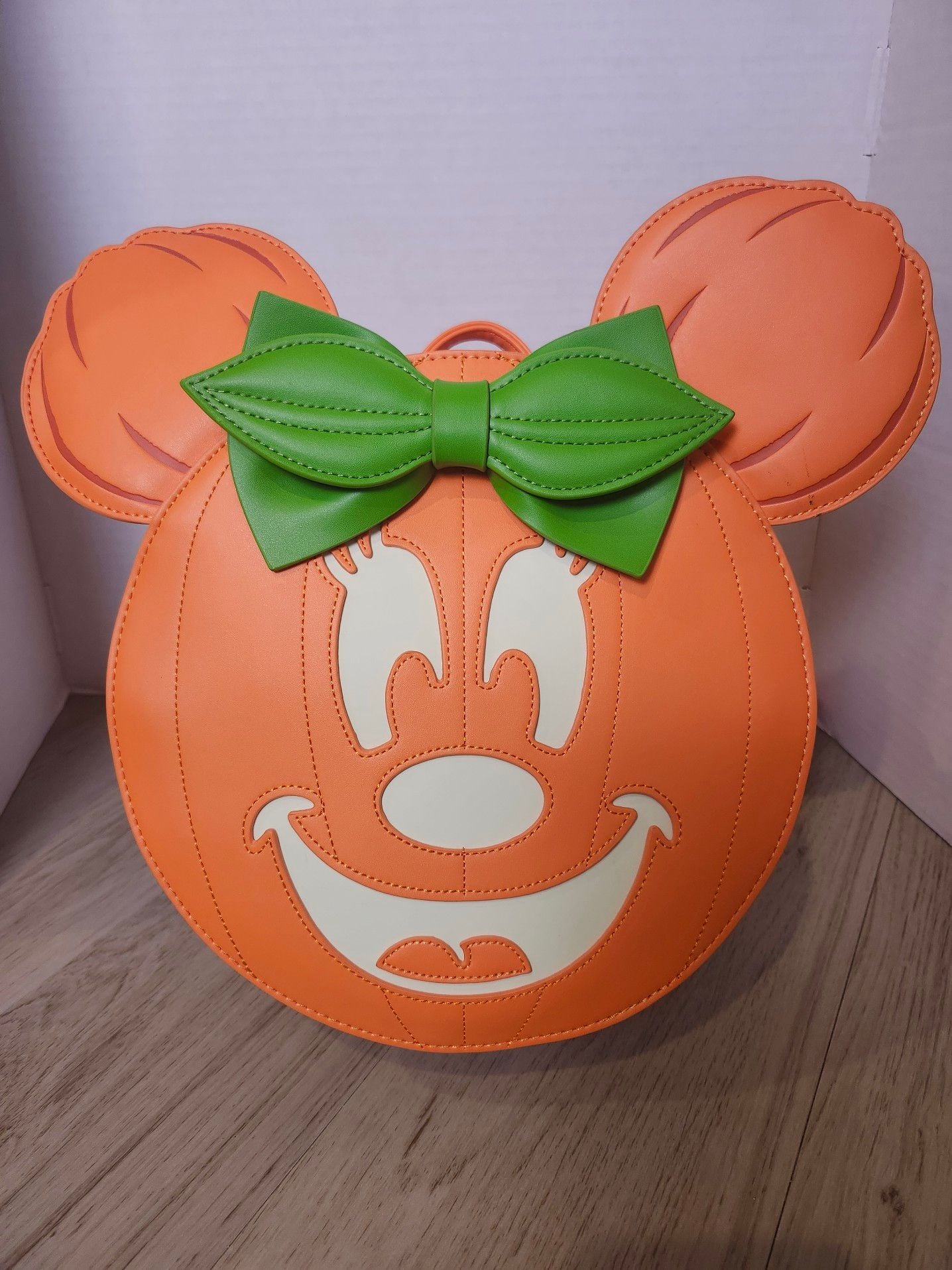 Loungefly Disney Minnie Mouse Pumpkin Glow in the Dark Mini Backpack 1