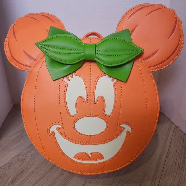 Loungefly Disney Minnie Mouse Pumpkin Glow in the Dark Mini Backpack