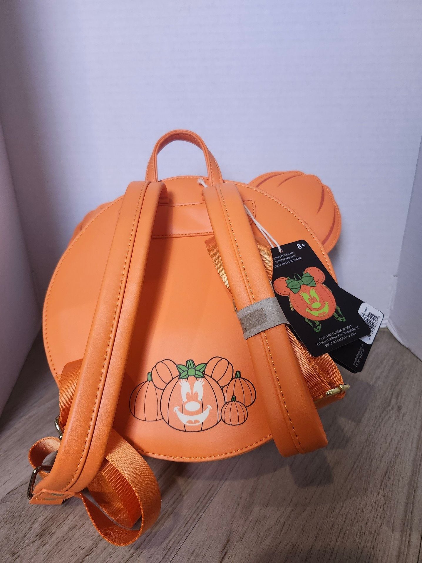 Loungefly Disney Minnie Mouse Pumpkin Glow in the Dark Mini Backpack 3