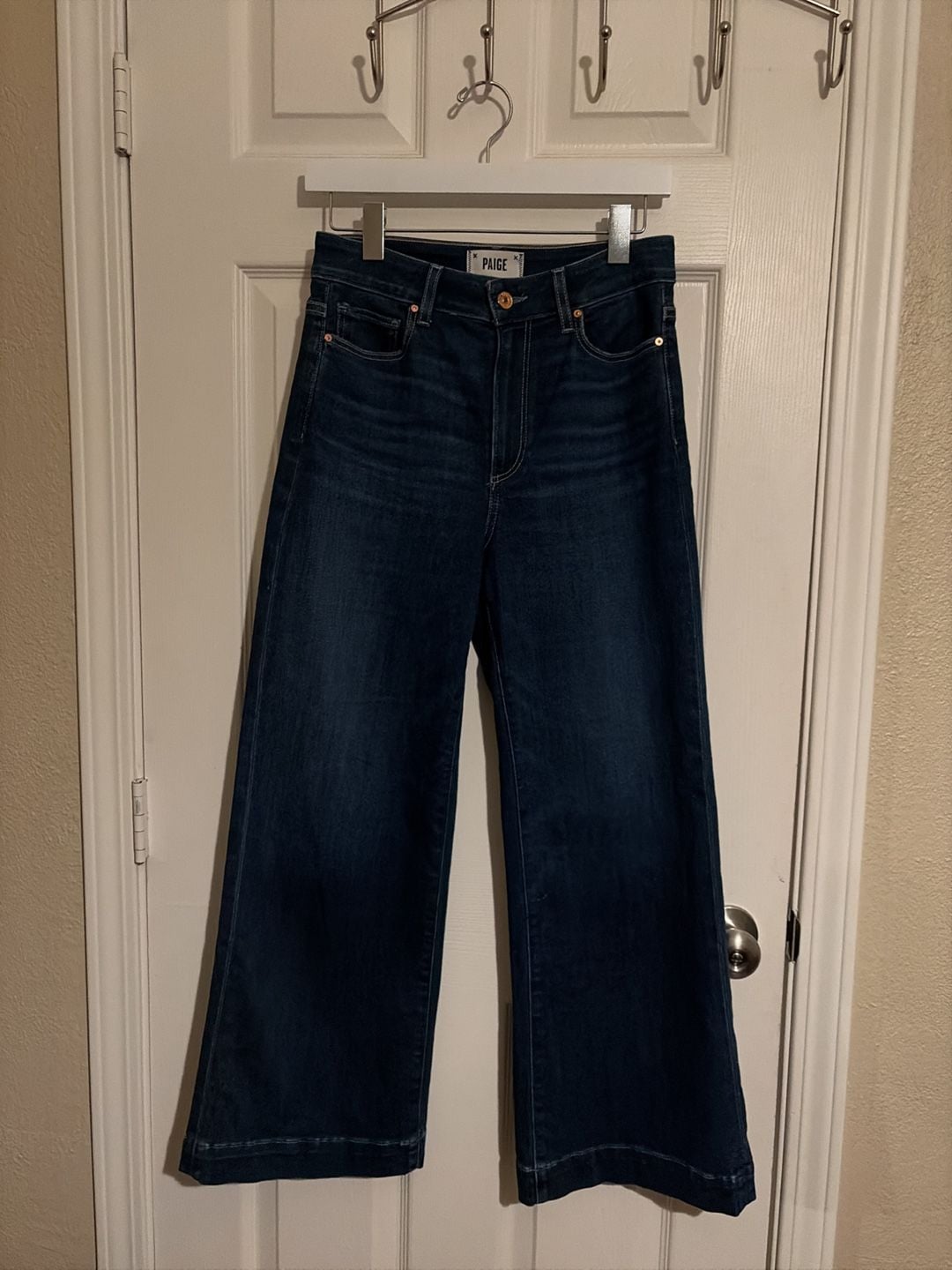 PAIGE Anessa High-Rise Wide-Leg Denim Jeans Size 27 2