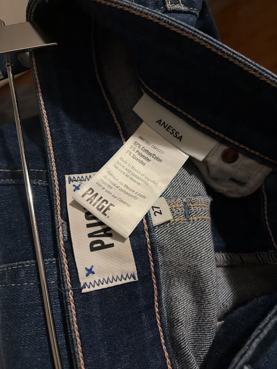 PAIGE Anessa High-Rise Wide-Leg Denim Jeans Size 27 8
