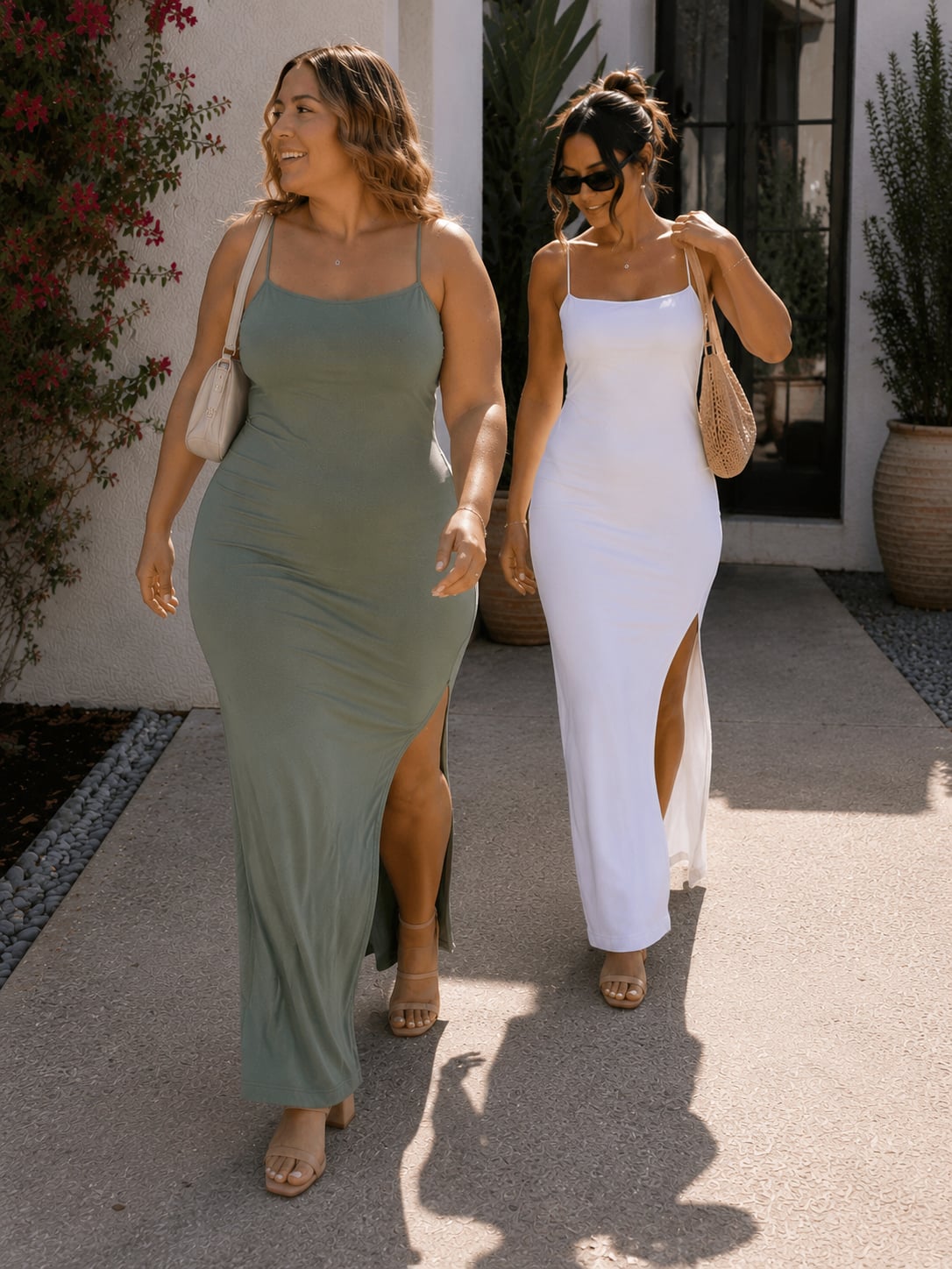 Set with 2 Womens Ribbed Knit Maxi Dresses 1
