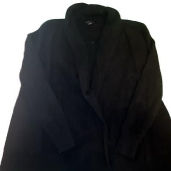 PREOWNED!  Banana Republic Womens XS Black Cashmere Open Sweater