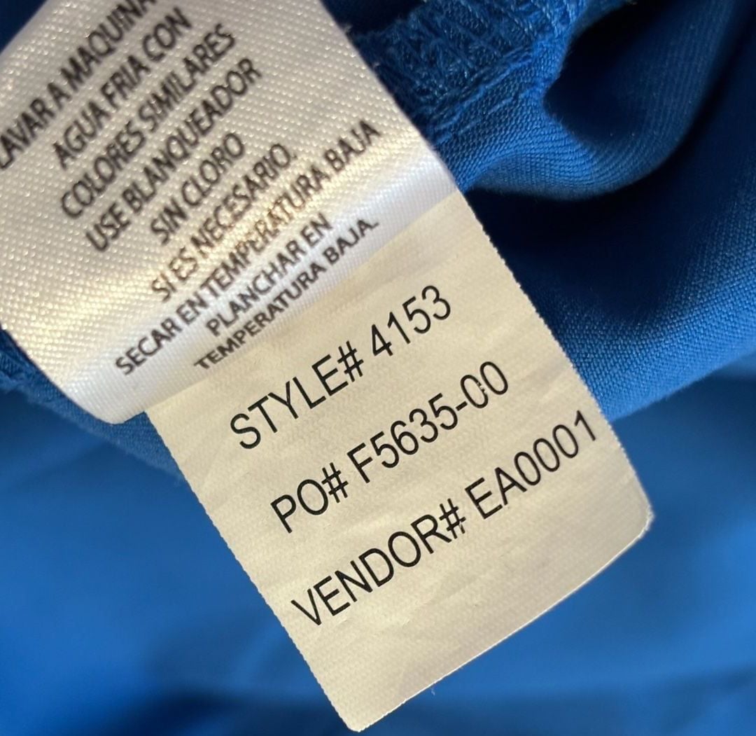 Grey's Anatomy by Barco Women's Royal Blue Mock Wrap Scrub Top Style 4153 Size M 4