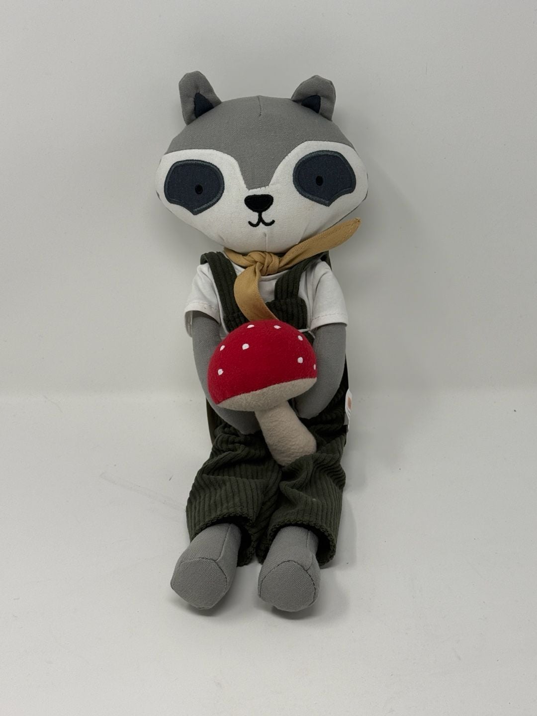 Hearth & Hand with Magnolia Raccoon Plush Doll with Mushroom Toy 1