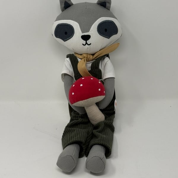 Hearth & Hand with Magnolia Raccoon Plush Doll with Mushroom Toy
