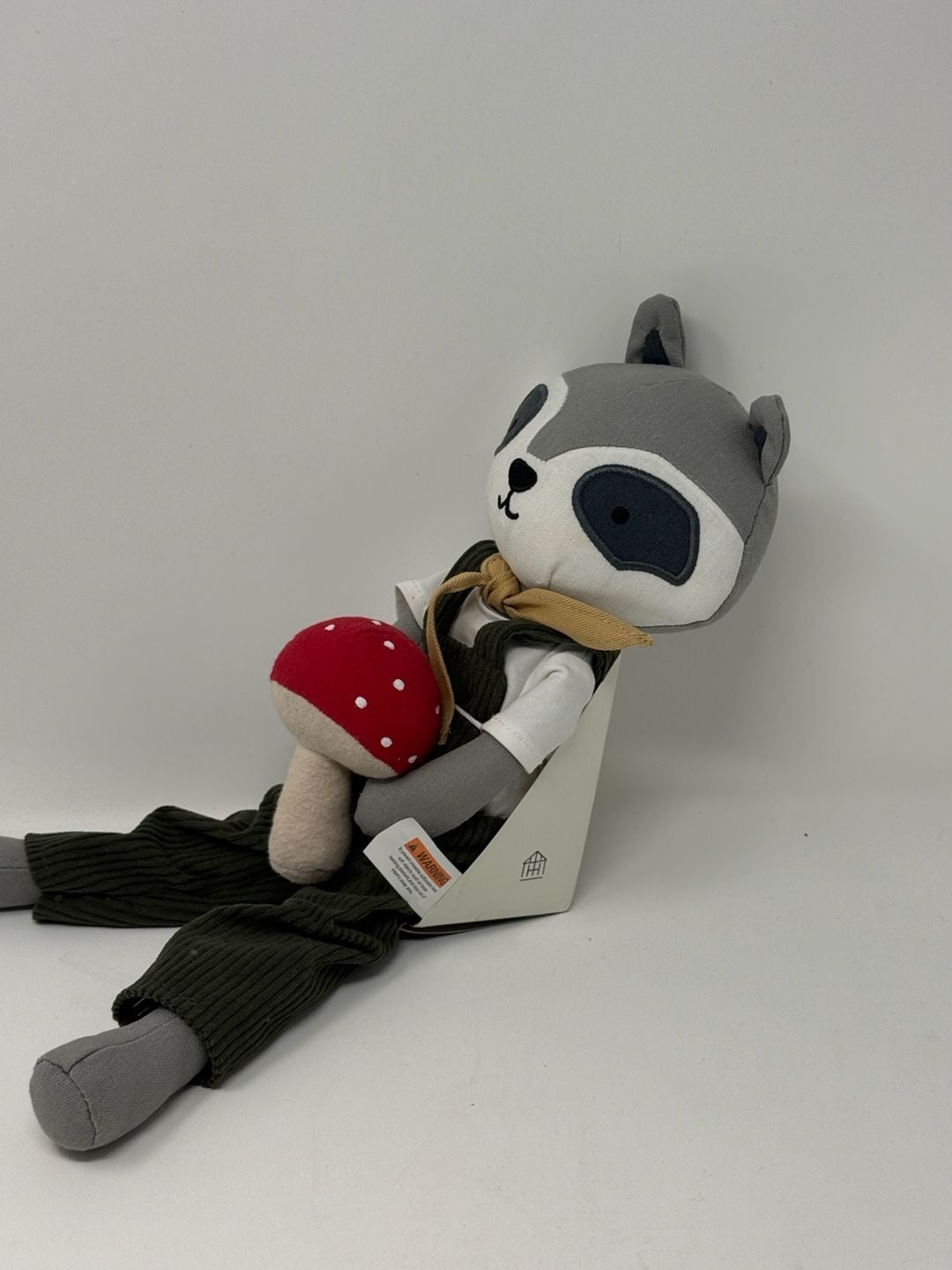 Hearth & Hand with Magnolia Raccoon Plush Doll with Mushroom Toy 2