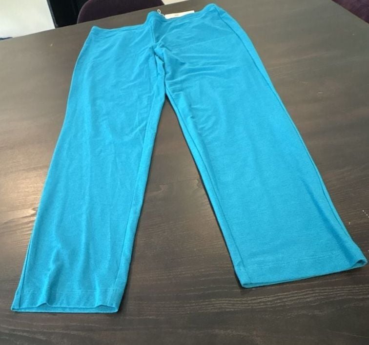 Eileen Fisher Jewel Slim Ankle Pant Size XL Teal Blue New with Tags XL 3