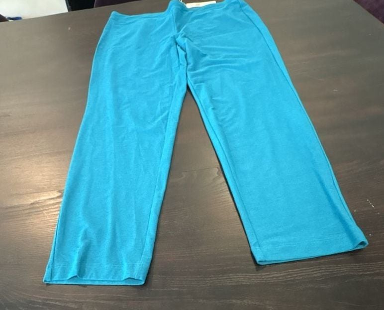 Eileen Fisher Jewel Slim Ankle Pant Size XL Teal Blue New with Tags XL 4