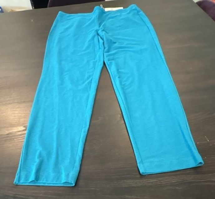 Eileen Fisher Jewel Slim Ankle Pant Size XL Teal Blue New with Tags XL 5