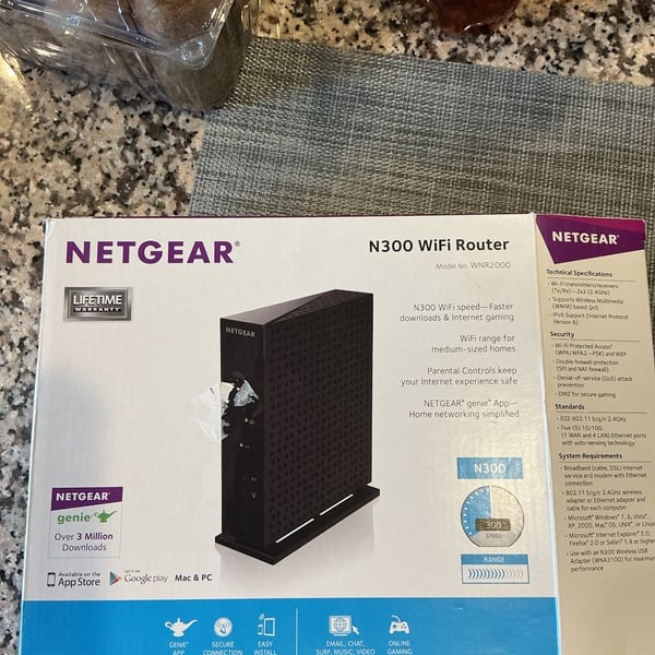 NETGEAR N300 WiFi Router WNR2000v5
