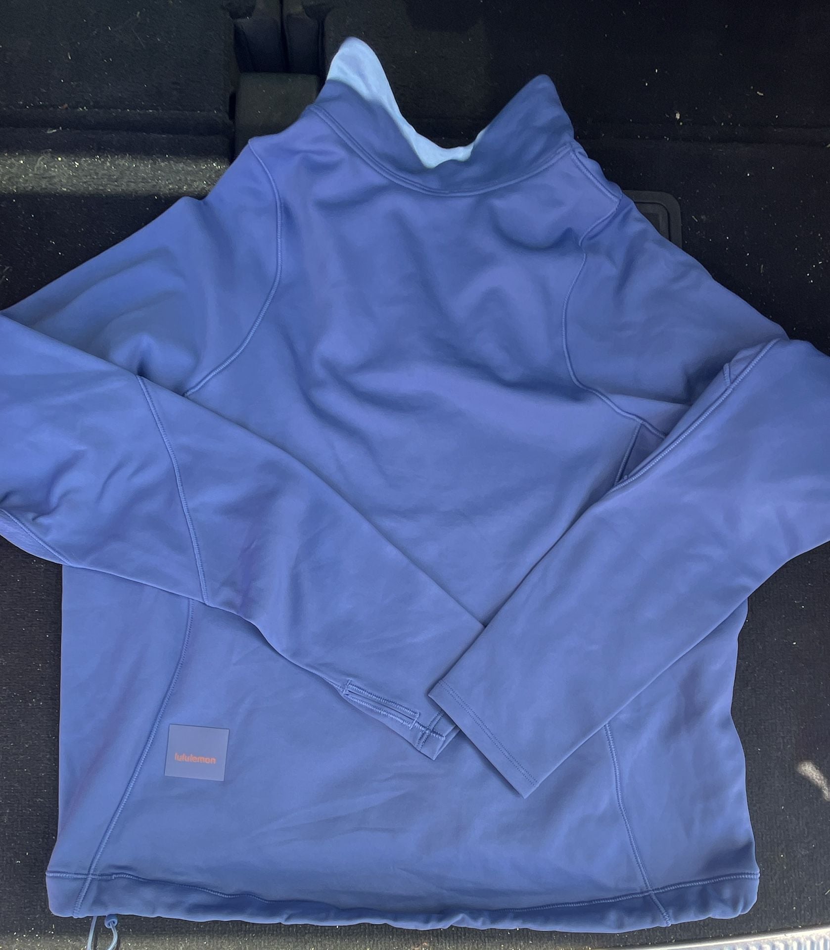 Lululemon Womens Tech Fleece Hiking 1/4 Zir Pullover Size 4 XS Purple Blue 4