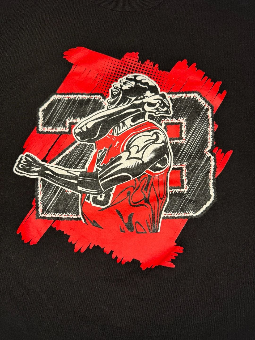 Snelos Michael Jordan 23 GOAT Sneaker Match Black Graphic T-Shirt Size M 3