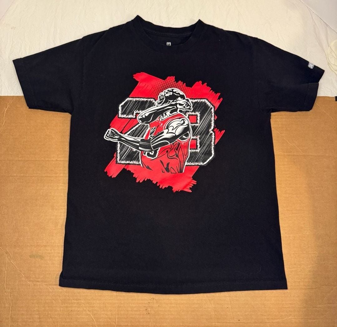 Snelos Michael Jordan 23 GOAT Sneaker Match Black Graphic T-Shirt Size M 2