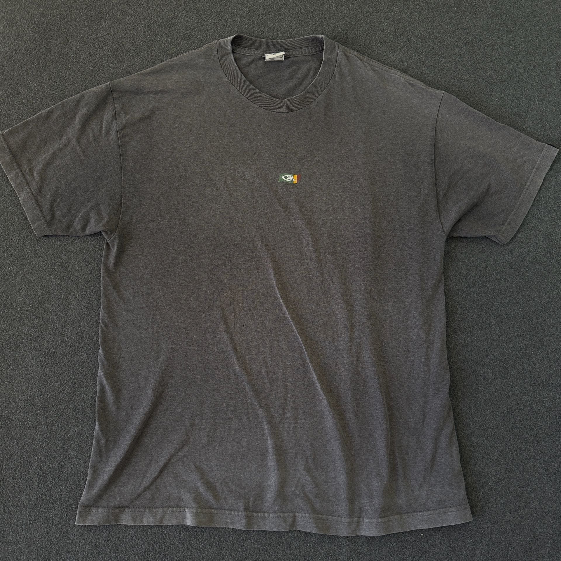Hawaiian Style Rasta Lion Graphic T-Shirt Vintage Y2K Charcoal XL 2