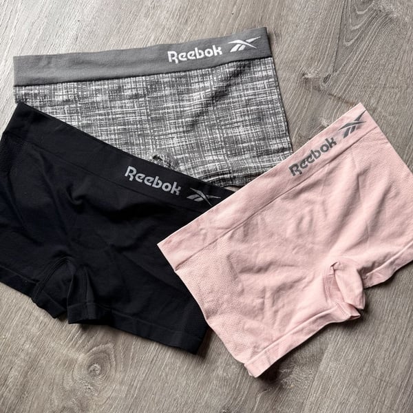 Reebok Women's Seamless Boyshort Underwear Panties 3-Pack Size M