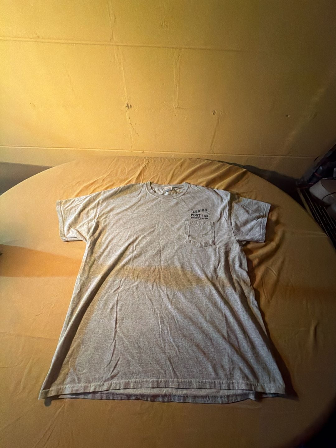 Gildan Ultra Cotton Pocket T-Shirt Legion Post 143 Bristol IN Gray XL 2